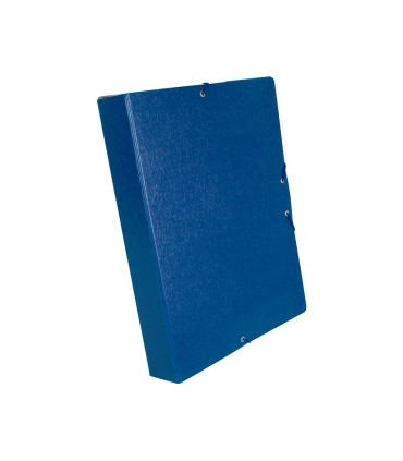 Carpeta proyectos liderpapel folio lomo 50mm carton gofrado azul