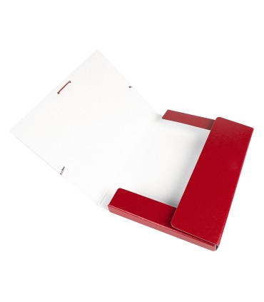 Carpeta proyectos liderpapel folio lomo 30mm carton gofrado roja