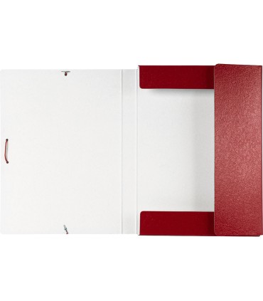 Carpeta proyectos liderpapel folio lomo 30mm carton gofrado roja