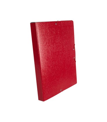 Carpeta proyectos liderpapel folio lomo 30mm carton gofrado roja