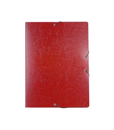 Carpeta proyectos liderpapel folio lomo 30mm carton gofrado roja