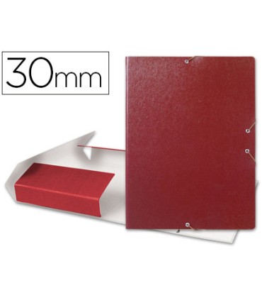 Carpeta proyectos liderpapel folio lomo 30mm carton gofrado roja