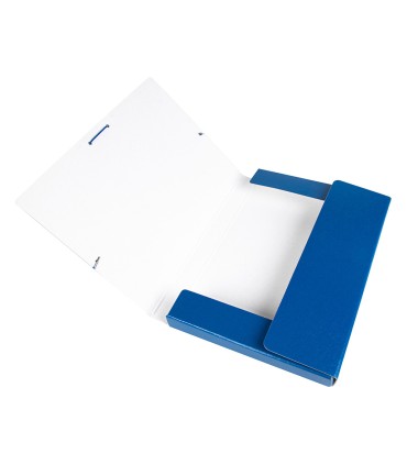 Carpeta proyectos liderpapel folio lomo 30mm carton gofrado azul