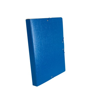 Carpeta proyectos liderpapel folio lomo 30mm carton gofrado azul