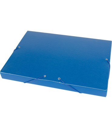 Carpeta proyectos liderpapel folio lomo 30mm carton gofrado azul