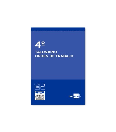 Talonario liderpapel orden de trabajo cuarto original y copia t255