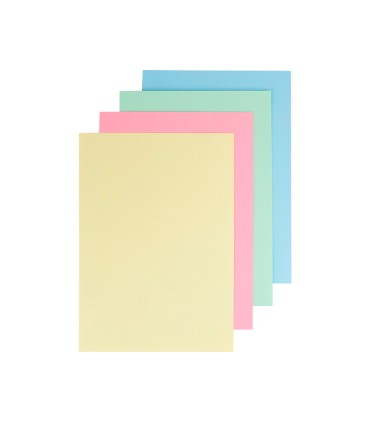 Cartulina liderpapel a4 180g m2 4 colores surtidos paquete de 100 hojas