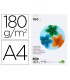 Cartulina liderpapel a4 180g m2 4 colores surtidos paquete de 100 hojas