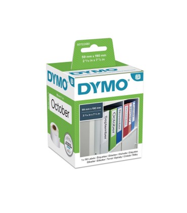 Etiqueta adhesiva dymo 99019 tamano 59x190 mm para impresora 400 110 etiquetas uso lomo archivadores