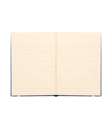 Libreta liderpapel simil piel a5 120 hojas 70g m2 horizontal sin margen azul