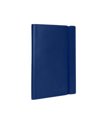 Libreta liderpapel simil piel a5 120 hojas 70g m2 horizontal sin margen azul