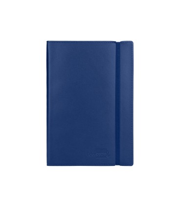 Libreta liderpapel simil piel a5 120 hojas 70g m2 horizontal sin margen azul