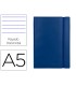 Libreta liderpapel simil piel a5 120 hojas 70g m2 horizontal sin margen azul