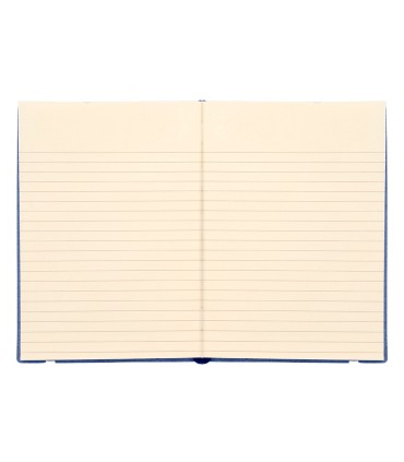 Libreta liderpapel simil piel a6 120 hojas 70g m2 horizontal sin margen azul