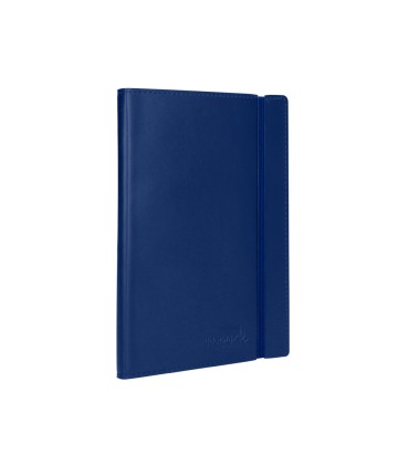 Libreta liderpapel simil piel a6 120 hojas 70g m2 horizontal sin margen azul