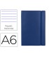 Libreta liderpapel simil piel a6 120 hojas 70g m2 horizontal sin margen azul