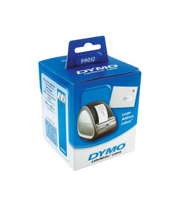 Etiqueta adhesiva dymo 99012 tamano 89x36 mm para impresora 400 260 etiquetas uso direcciones papel c 2