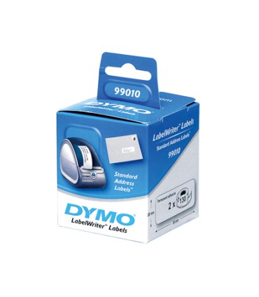 Etiqueta adhesiva dymo 99010 tamano 89x28 mm para impresora 400 130 etiquetas uso direcciones caja de 2