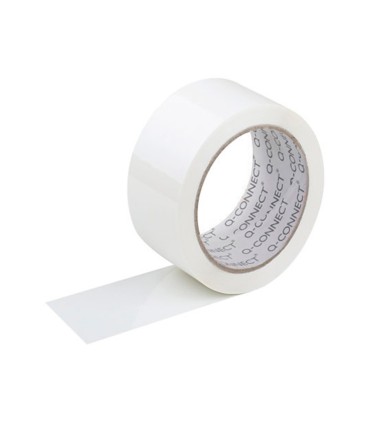 Cinta adhesiva q connect polipropileno blanca 66 mt x 50 mm para embalaje