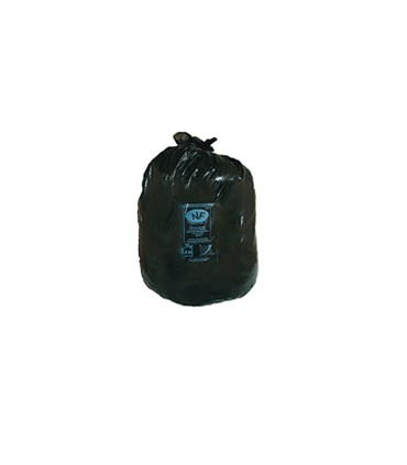 Bolsa basura industrial negra 90x110cm galga 200 rollo de 10 unidades