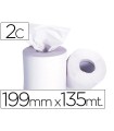 Papel secamanos 2 capas 199 mm x 135 mt mandril 70 mm diametro 197 mm