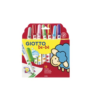 Rotulador giotto super bebe caja de 12 colores surtidos