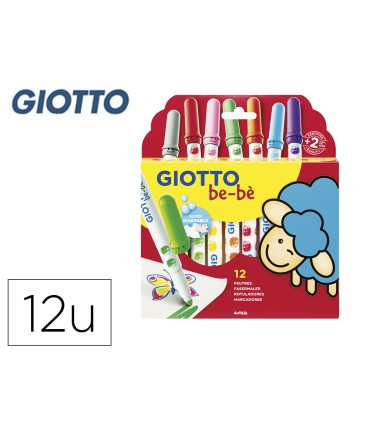 Rotulador giotto super bebe caja de 12 colores surtidos