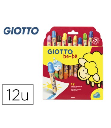 Lapices de colores giotto super bebe caja de 12 lapices colores surtidos sacapuntas