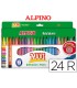 Rotulador alpino maxi caja de 24 colores surtidos