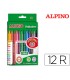 Rotulador alpino standard caja de 12 colores surtidos