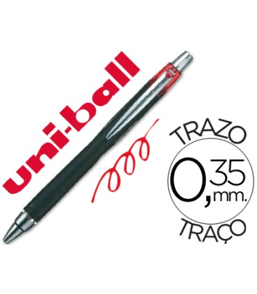 Boligrafo uni ball jetstream sxn 210 retractil tinta hibrida color rojo