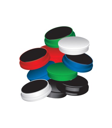 Iman para sujecion q connect ideal para pizarras magneticas25 mm colores surtidos caja de 10 unidades