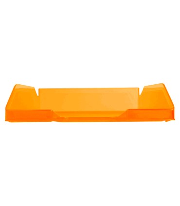 Bandeja sobremesa plastico q connect naranja transparente240x70x340 mm