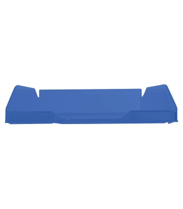 Bandeja sobremesa plastico q connect azul transparente 240x70x340 mm