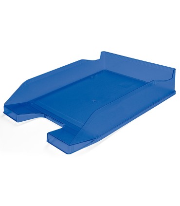 Bandeja sobremesa plastico q connect azul transparente 240x70x340 mm