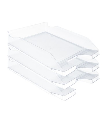 Bandeja sobremesa plastico q connect transparente 240x70x340 mm