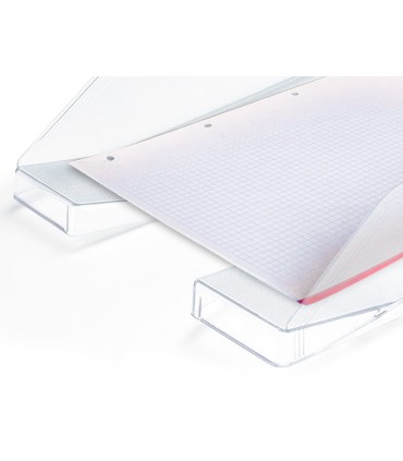 Bandeja sobremesa plastico q connect transparente 240x70x340 mm