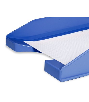 Bandeja sobremesa plastico q connect azul opaco 240x70x340 mm