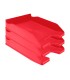 Bandeja sobremesa plastico q connect rojo opaco 240x70x340 mm