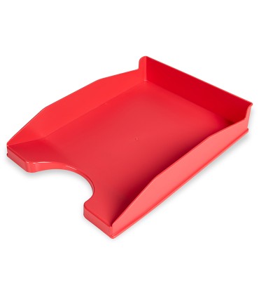 Bandeja sobremesa plastico q connect rojo opaco 240x70x340 mm