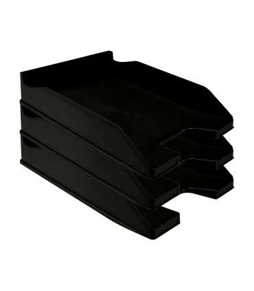 Bandeja sobremesa plastico q connect negro opaco 240x70x340 mm