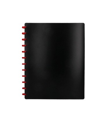 Carpeta liderpapel din a4 con 20 fundas intercambiables color negro