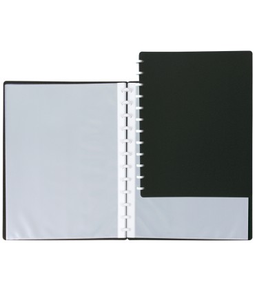 Carpeta liderpapel din a4 con 20 fundas intercambiables color negro