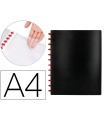 Carpeta liderpapel din a4 con 20 fundas intercambiables color negro