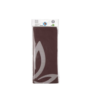 Papel seda liderpapel 52x76cm 18g m2 bolsa de 5 hojas marron