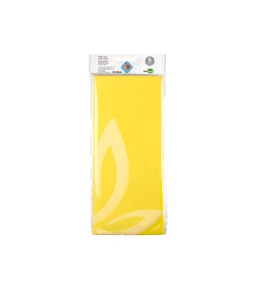 Papel seda liderpapel 52x76cm 18g m2 bolsa de 5 hojas amarillo