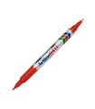 Rotulador artline marcador permanente ek-041t rojo doble punta 0.4 y 1.0 mm