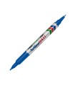 Rotulador artline marcador permanente ek-041t azul doble punta 0.4 y 1.0 mm