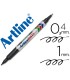 Rotulador artline marcador permanente ek 041t negro doble punta 04 y 10 mm