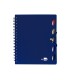 Cuaderno espiral liderpapel a5 micro executive tapa plastico 100h 80 gr cuadro 5mm 5 se paradores con gomilla azul